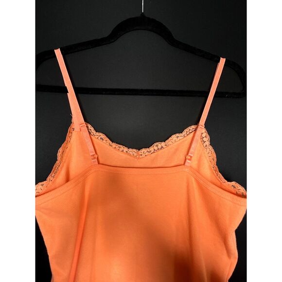 Women's Peachy Orange Y2K Fairycore Camisole Lace Trim Top *NWT* - XL - Picture 5 of 8